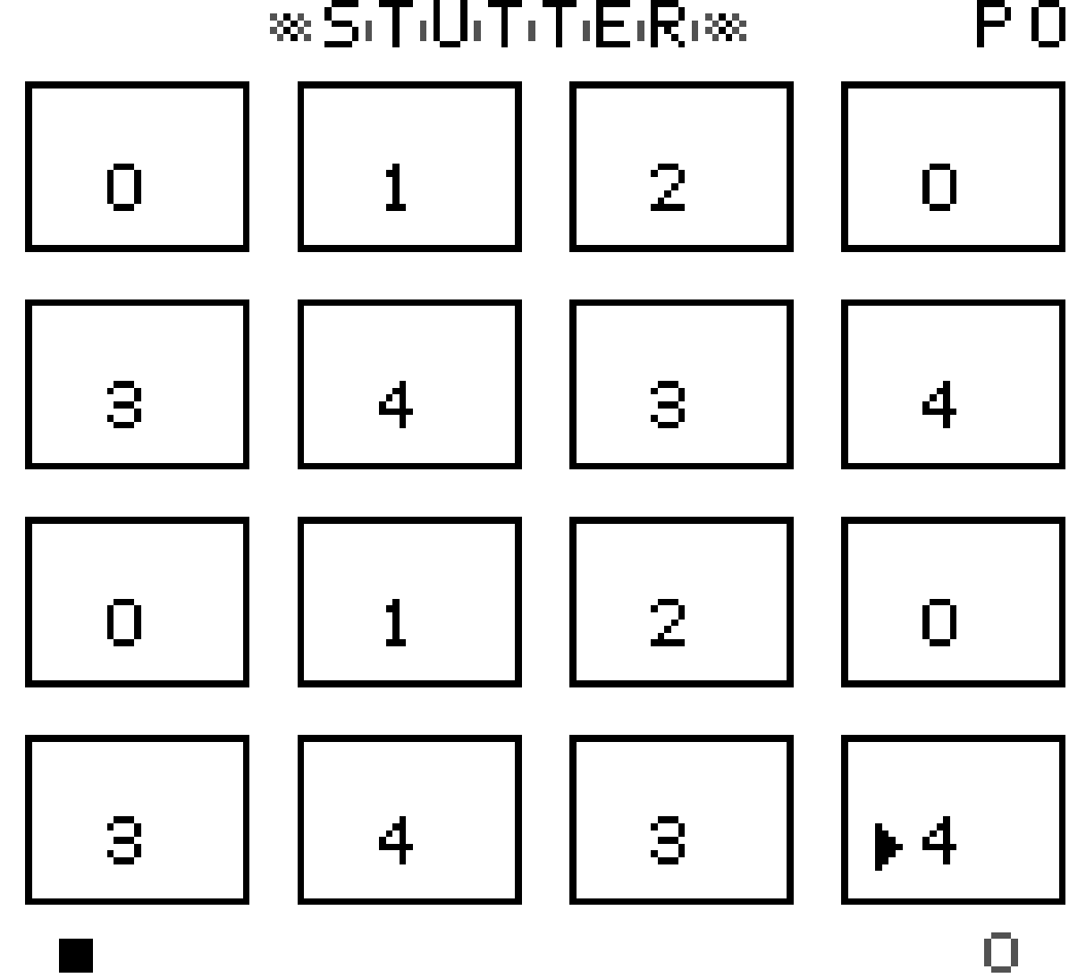STUTTER song arranger screen